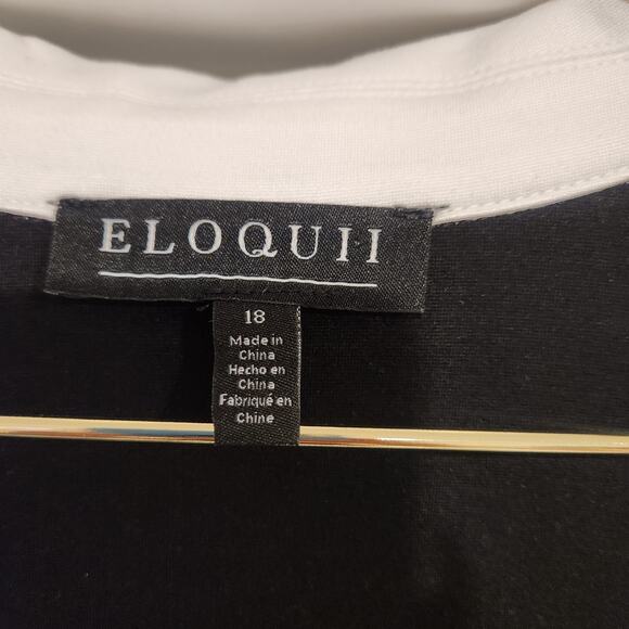 Eloquii black tuxedo knit jumpsuit size 18 - Picture 7 of 9